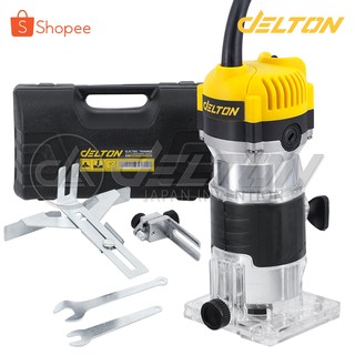 DELTON เครื่องเซาะร่อง เร้าเตอร์ ทริมเมอร์ 820 วัตต์ 1/4 นิ้ว เครื่องเซาะร่องไม้ Wood Trimmer รุ่น ETD-370