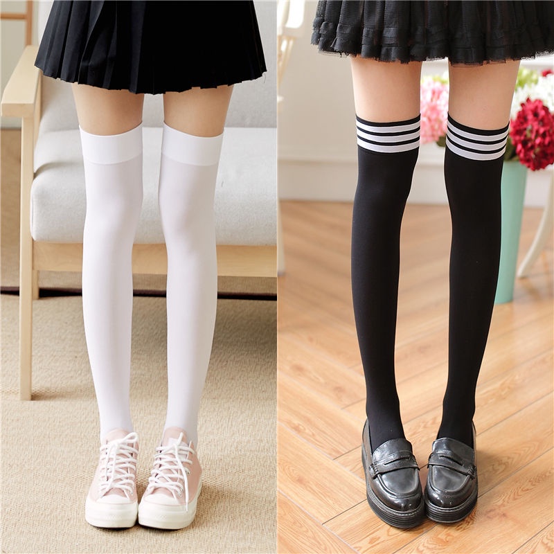 Women's long socks thin nylon socks summer sexy white stockings