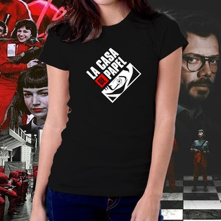 เสื้อผู้ชายเท่ - เงินปล้น La Casa de Papel Tshirt สําหรับผู้หญิง 01