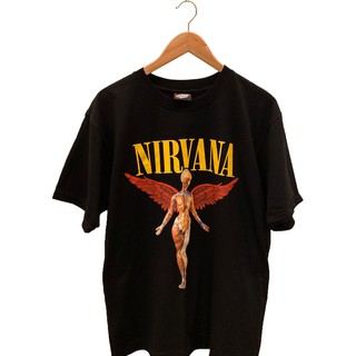 เสื้อยืดผ้าฝ้ายพรีเมี่ยมเสื้อวงดนตรี  Nirvana เสื้อผ้าแฟชั่นชาย หญิง สตรีท ราคาถูกมาก พร้อมส่ง