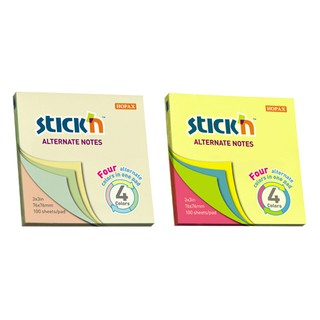 STICKN กระดาษโน้ตกาวในตัว รุ่นสลับสี 4 สี Alternate Notes