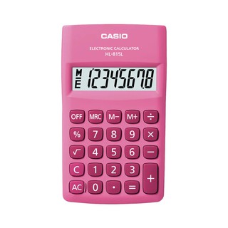 Casio Calculator เครื่องคิดเลข  คาสิโอ รุ่น  HL-815L-PK แบบพกพา 8 หลัก สีชมพู