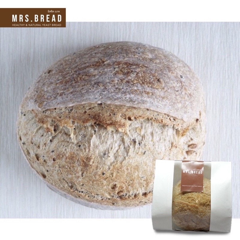 ภาพหน้าปกสินค้าPlain Wholewheat sourdough bread(ขนมปังซาวโดว์โฮลวีท) จากร้าน mrs.bread บน Shopee