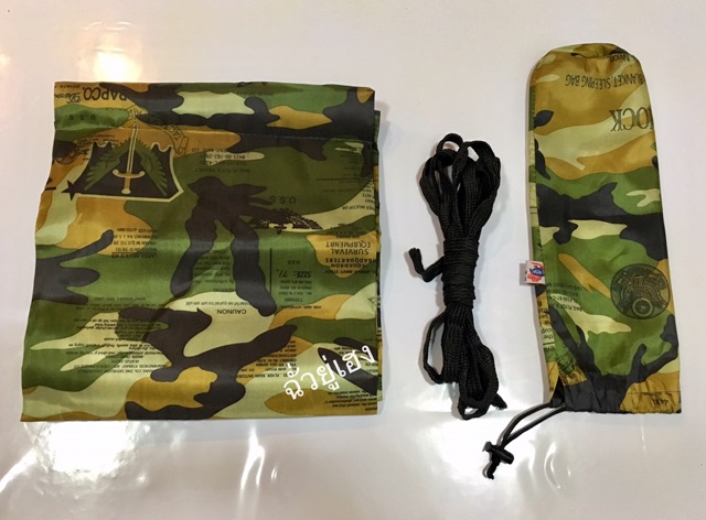 ภาพหน้าปกสินค้าเปลทหาร เปลสนาม เปลผ้าร่ม (ฟรี  เชือกผูกเปล+ถุงผ้า) จากร้าน npk.888 บน Shopee