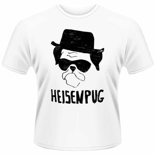 เสื้อยืดโอเวอร์ไซส์เสื้อยืด ผ้าฝ้าย พิมพ์ลายการ์ตูน Breaking Bad Heisenpug Walter สําหรับผู้ชายS-4XL