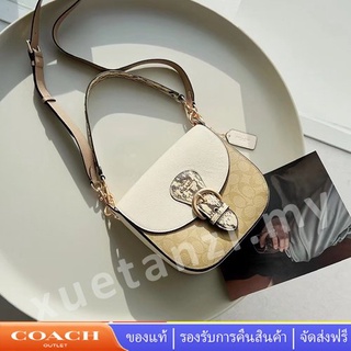 COACH CA166 กระเป๋าสตรีแฟชั่นคลาสสิกอเนกประสงค์หนึ่งไหล่กระเป๋าสะพายข้างกระเป๋าสะพายข้าง