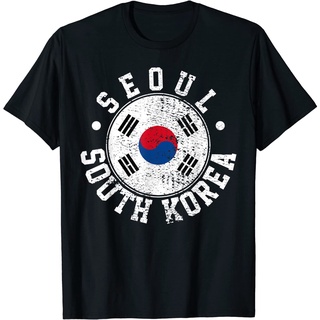 เสื้อยืดโอเวอร์ไซส์เสื้อยืด ลาย Seoul South Korea สําหรับผู้ใหญ่S-3XL