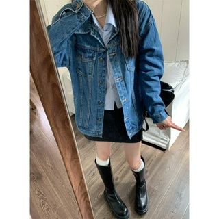 (พร้อมส่ง) Denim dark jacket C2900🍪🎪 เสื้อยีนส์ เสื้อjacket เสื้อjacket jeans