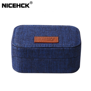 NICEHCK High-end Canvas Earphone Case Portable Storage Earbud Box Shock Absorption Headset Cable Bag Accessory