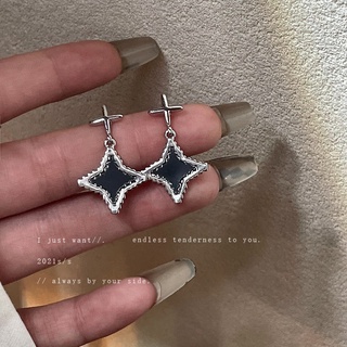 925 silver needle star earrings dark wind Korean earrings temperament design earrings women for girls for women low pric
