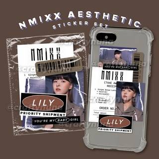 (NX-001) Nmixx AESTHETIC STICKER SET DECO CASE HP สติกเกอร์ตกแต่ง kpop ad mare AESTHETIC tumblr Unique