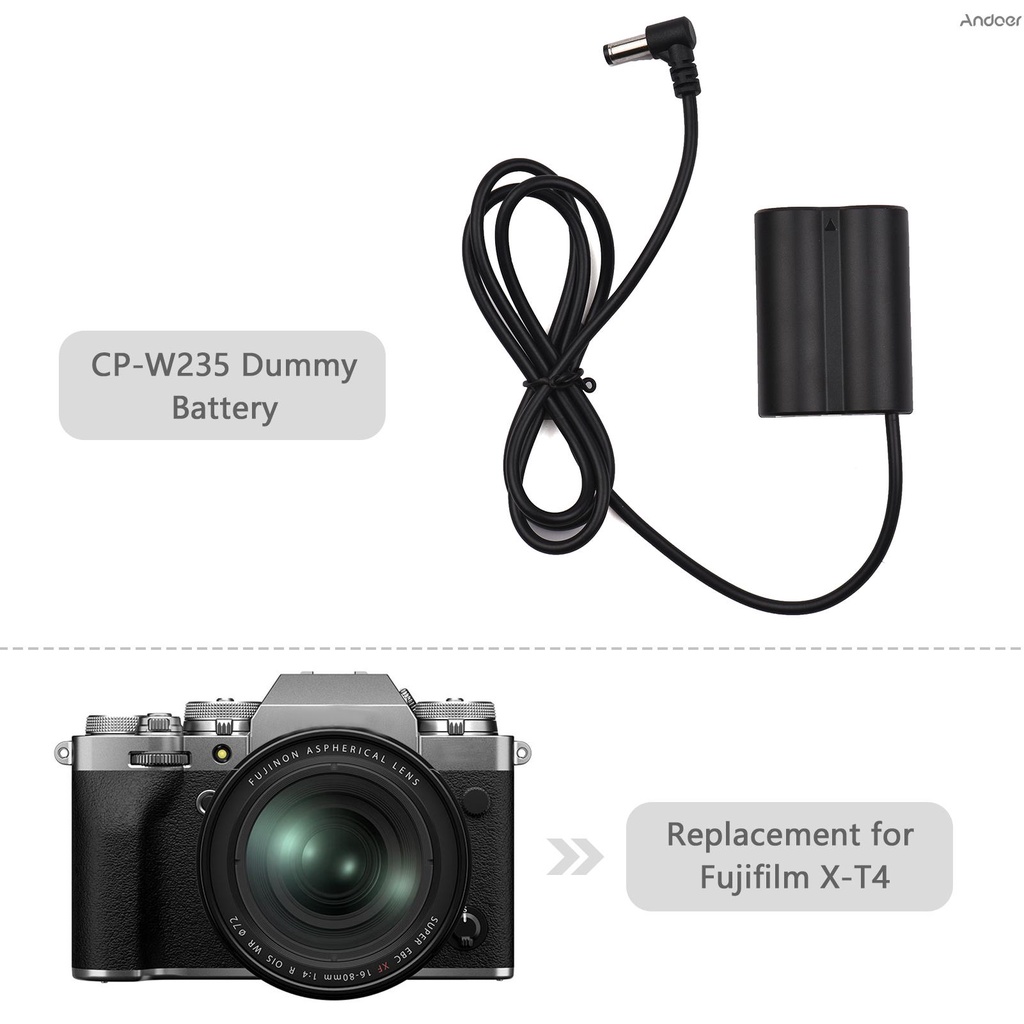 andoer-อะแดปเตอร์แบตเตอรี่-np-f-cp-w235-dummy-สําหรับกล้อง-fujifilm-x-t4