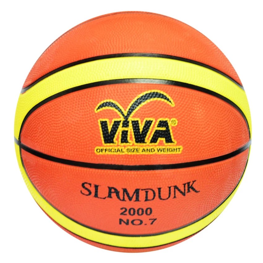 ภาพหน้าปกสินค้าVIVA บาสเกตบอลยาง รุ่น 2000 Slam Dunk เบอร์ 7 (สีน้ำตาล/เหลือง)