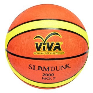 สินค้า VIVA บาสเกตบอลยาง รุ่น 2000 Slam Dunk เบอร์ 7 (สีน้ำตาล/เหลือง)