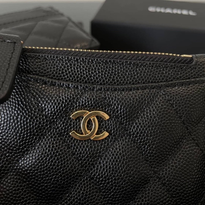 chanel-caviar-card-holder-original-1-1-กระเป๋าใส่การ์ด