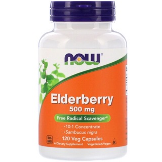 New✨pre order💫 Now Foods, Elderberry, 500 mg, 120 Veg Capsules By Now Foods