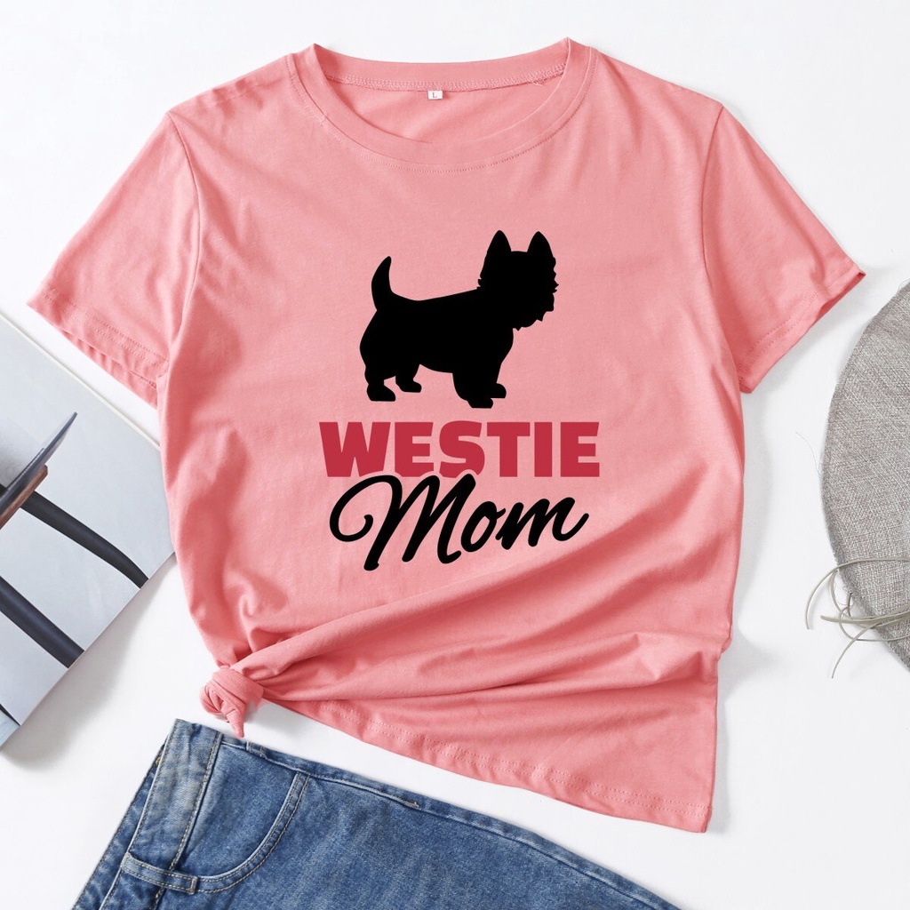 hot-sale-เสื้อยืดแขนสั้น-ผ้าฝ้าย-พิมพ์ลายกราฟฟิค-westie-mom-mama-dog-แฟชั่นฤดูร้อน-สําหรับผู้หญิง