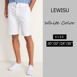 กางเกงขาสั้น รุ่นผ้าชิโน่ คอตตอน100% สีไม่ตก กางเกงสีขาว