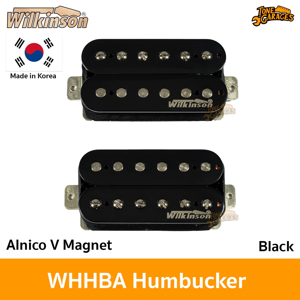 ภาพหน้าปกสินค้าWilkinson WHHBA Alnico V Humbucker ปิ๊กอัพกีต้าร์ High Output สีดำ Black Made in Korea