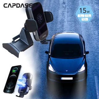 CAPDASE A-CM Power Ceramic Cooling Fast Wireless Charging Auto-Clamp Car Mount Vent Base - Left 94 for Tesla Model 3/Y
