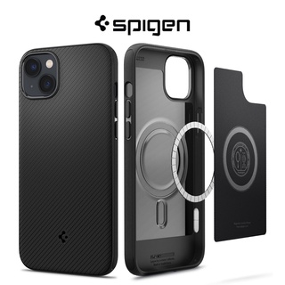 Spigen เคสโทรศัพท์มือถือ แบบแม่เหล็ก สําหรับ iPhone 14 Plus 15 Plus 6.7 นิ้ว