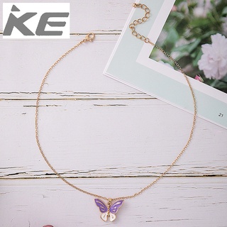 Simple necklace Butterfly popular element single commuter drop purple ladies necklace for girl