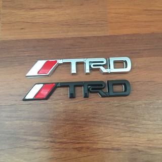 โลโก้* TRD ติดรถ Toyota  ขนาด* 1.4 x 8.8 cm ราคาต่อชิ้น