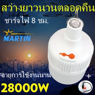 ภาพขนาดย่อของสินค้าหลอดไฟไร้สาย ชาร์ทได้ Outdoor Lighting LED ไฟตุ้ม ไฟแคมปิ้ง เดินป่า (แสงสีขาว)(K09)