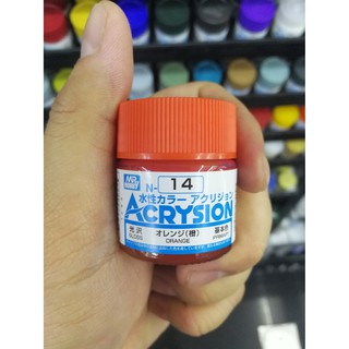 สีสูตรน้ำ Mr.Acrysion Color N14 ORANGE (Gloss) 10ml