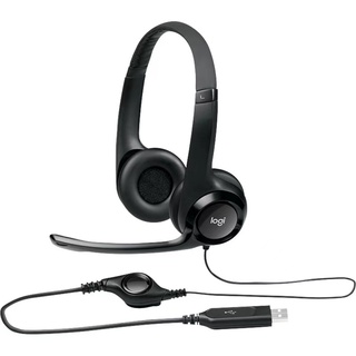 Logitech H390 ชุดหูฟังพร้อมไมค์ ชนิดครอบหู ระบบเสียงสเตอริโอ และไมค์ตัดเสียงรบกวน เชื่อมต่อด้วย USB-A