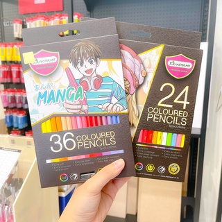 Master Art สีไม้ รุ่น MANGA (มังงะ) 24 สี และ 36 สี แถมฟรีกบเหลา