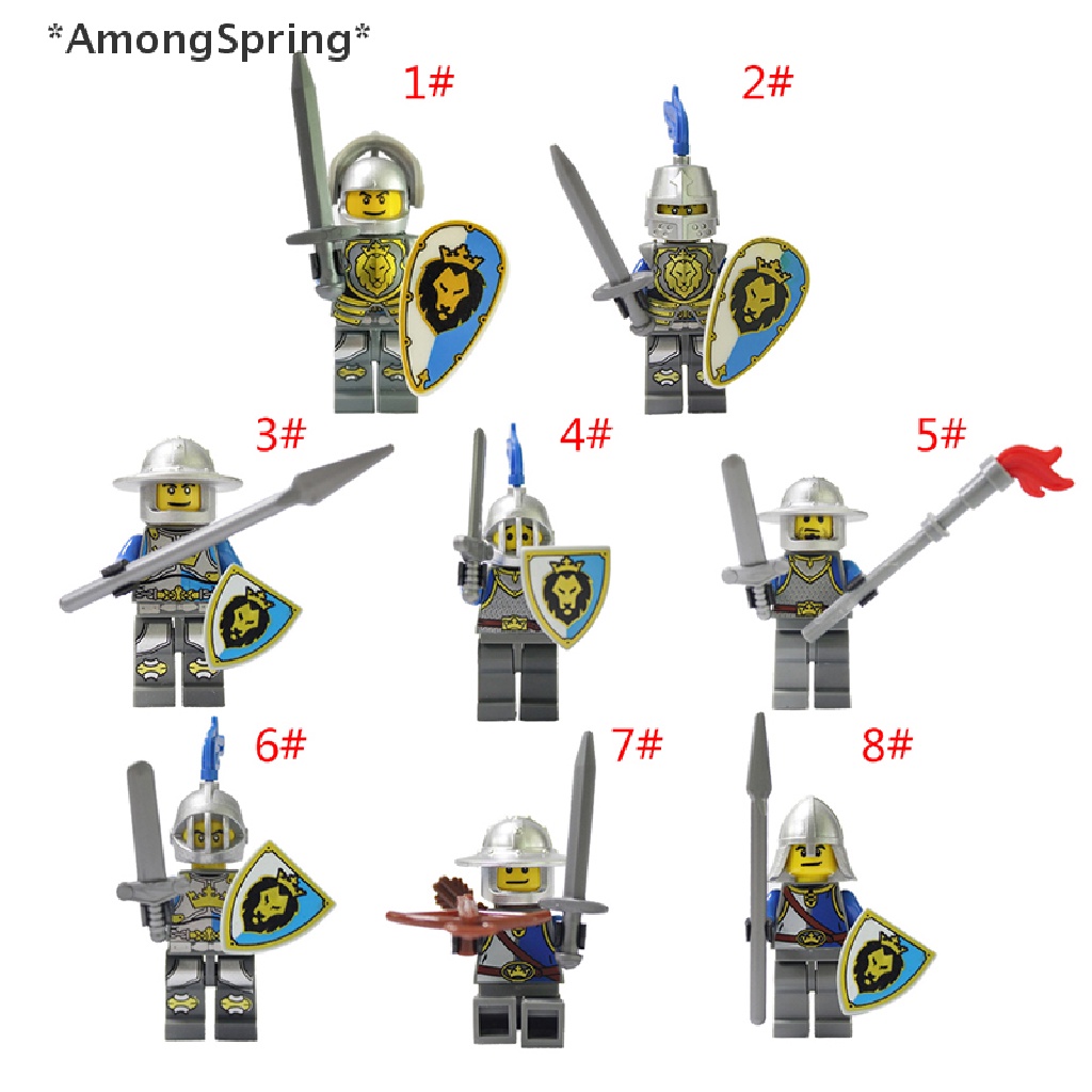 ของเล่นตัวต่อฟิกเกอร์ทหาร-amongspring-สีฟ้า