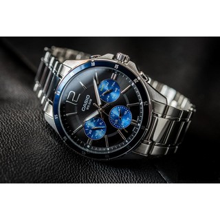 ภาพหน้าปกสินค้านาฬิการ  Casio  รุ่น MTP-1374D-2A นาฬิกาข้อมือผู้ชาย สายแสตนเลส หน้าปัดน้ำเงิน มั่นใจ ของแท้ 100% รับประกันสินค้า 1 ปี ซึ่งคุณอาจชอบราคาและรีวิวของสินค้านี้