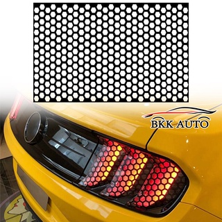 สติกเกอร์ฟิล์ม ฟิล์มติดไฟ PVC สติกเกอร์หุ้มไฟหน้ารถ สติ้กเกอร์ติดไฟลายรังผึ้ง Car Rear Tail Light Honeycomb Sticker