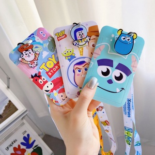 กระเป๋าใส่บัตรประจําตัวประชาชน ลายการ์ตูนมอนสเตอร์ มหาวิทยาลัยทอยสตอรี่ มาเนีย พร้อมสายคล้องคอ