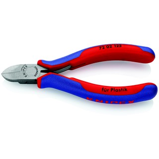 KNIPEX Diagonal Cutter for plastics 125 mm คีมตัดงานพลาสติก 125 มม. รุ่น 7202125