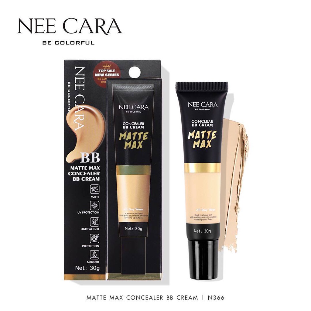 nee-cara-matte-max-concealer-bb-cream-n366-นีคาร่า-บีบี-เนื้อบางเบา-คุมมัน-พร้อม-uv-protection