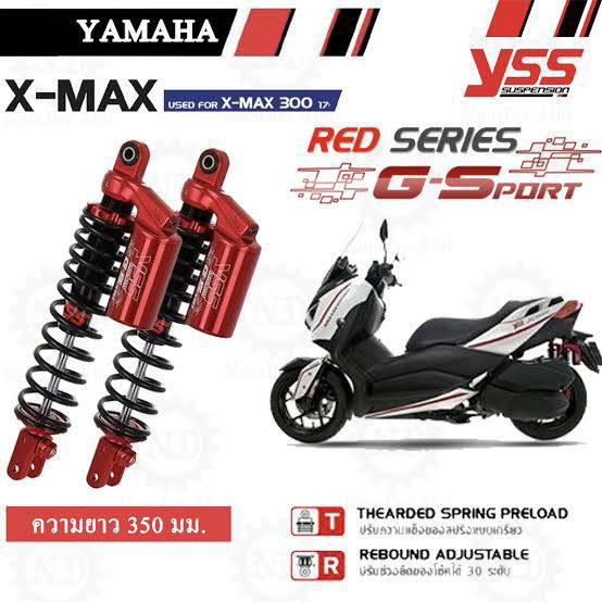 YSS [Red Series] G-SPORT โช๊คหลังแต่ง โช๊คแก๊ส สำหรับ Yamaha