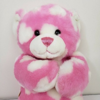 Build a bear workshop, ตุ๊กตาหมี หมีบิ้ว แบรนด์แท้ หมีสีชมพู ลายหัวใจ พร้อมส่ง (Pink &amp; heart)