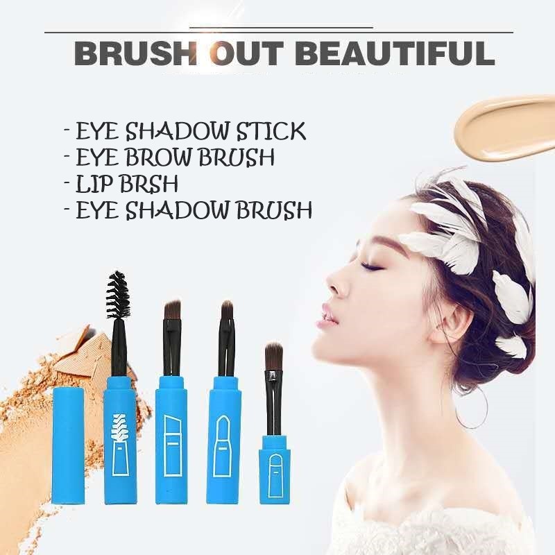 ylc186-lovely-cosmetic-tool-eye-shadow-stick-eye-brow-brush-lip-brsh-eye-shadow-brush-ชุดแปรงแต่งหน้า4ชิ้นครบ