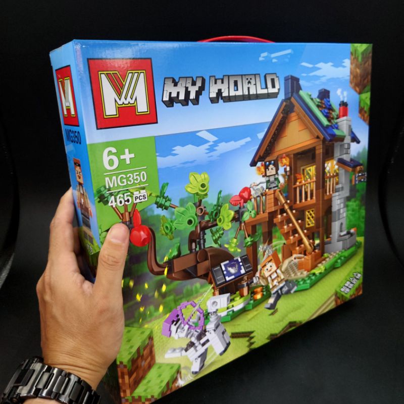 เลโก้-บ้านมายคราฟ-my-world-mg350-จำนวน-465-ชิ้น-บ้านสวนหรรษา-ราคาถูก-พร้อมส่งทันที-minecraft