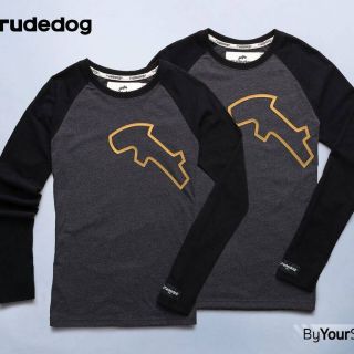 Rudedog เสื้อยืด รุ่น By Your Side สีท็อปดำแขนดำ
