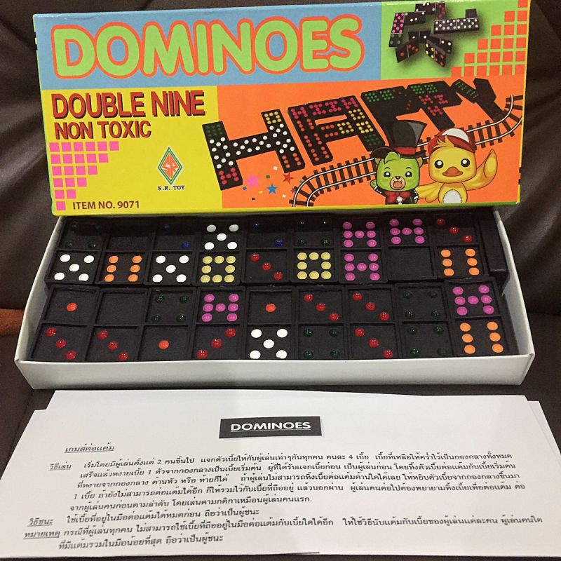 โดมิโน-ชุดใหญ่-โดมิโน-55-ตัว-ปลอดสารพิษ-เกมส์-โดมิโน-ฝึกทักษะ-เกมส์-ของเล่น-เด็กโต-เล่นได้หลายคน-ของเล่น-ครอบครัว