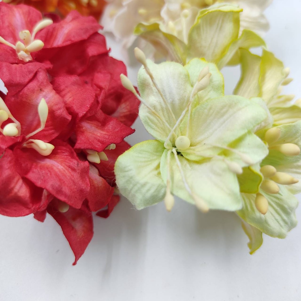 10-ดอก-ll375-ดอกไม้กระดาษ-ดอกไม้ประดิษฐ์-ดอกไม้กระดาษสา-ดอกลิลลี่-35-40-mm-artificial-paper-flower