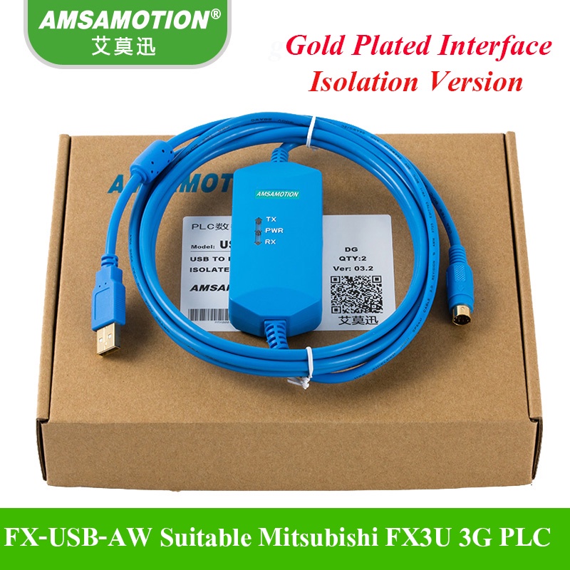 Yth FX-USB-AW เหมาะสําหรับสายการเขียนโปรแกรม Mitsubishi PLC สายดาวน์ ...