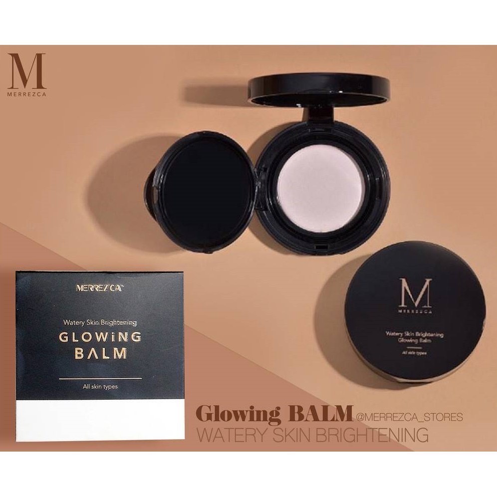 merrezca-watery-skin-brightening-glowing-balm-เมอร์เรซก้า-รองพื้นบาล์ม-ปรับหน้าเงา-หน้าฉ่ำ-ของแท้ราคาถูก