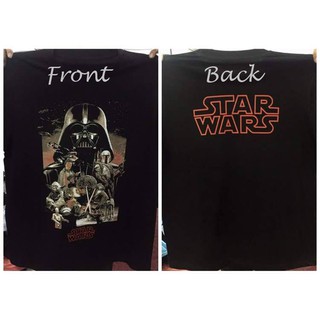 คอลูกเรือเสื้อยืดคอกลมเสื้อยืด Star Wars T-shirt สตาร์วอร์ส 02ผ้าฝ้ายแท้