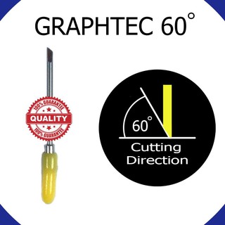 ใบมีดตัดสติ๊กเกอร์ GRAPHTEC จำนวน 1 กล่อง มี 1 ใบ ขนาด 60 องศา(เงิน)