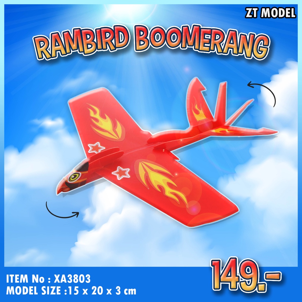 โมเดลเครื่องบิน-rambird-boomerang-xa3803-แบรนด์-zt-model-สินค้าพร้อมส่ง