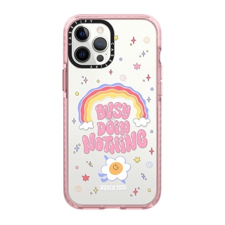 Casetify Busy Doing Nothing by Huyen Dinh 13 Pro Max Impact Case Color: Clear- Pink [Pre-order]